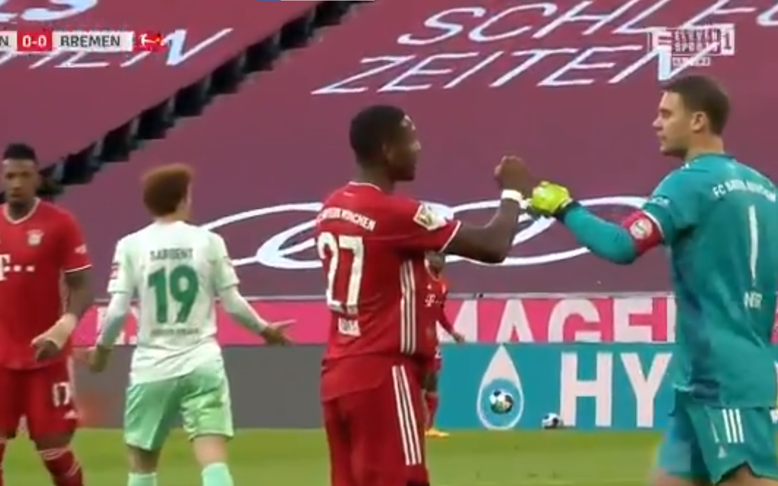 Tylko remis Bayernu Monachium z Werderem Brema! Gdyby nie Manuel Neuer, byłaby porażka [WIDEO]