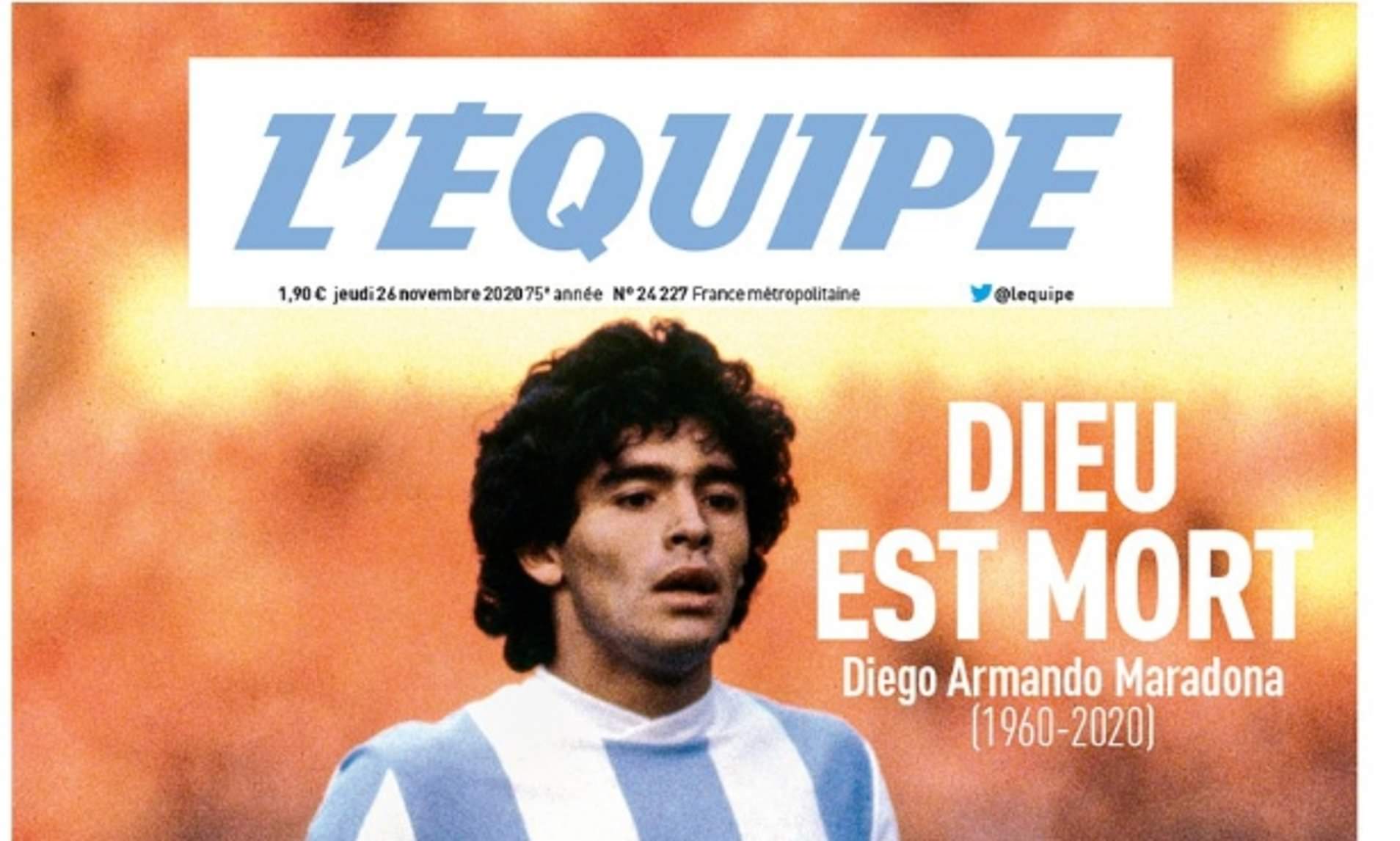 Światowe media żegnają Diego Maradonę. Przepiękne okładki sportowych dzienników [ZDJĘCIA]