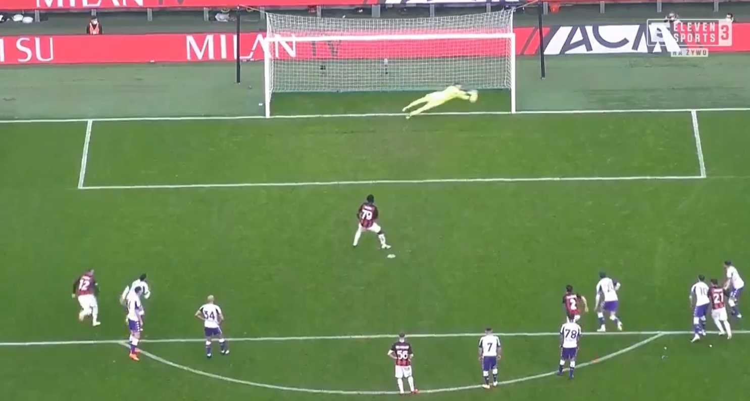 Bartłomiej Drągowski wybronił rzut karny w meczu z AC Milan! "Rossoneri" i tak jednak wygrali [WIDEO]