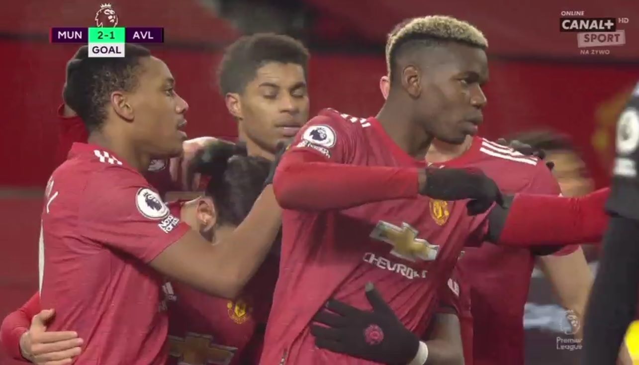 Manchester United pokonał Aston Villę. Paul Pogba i Bruno Fernandes pokazali klasę [WIDEO]