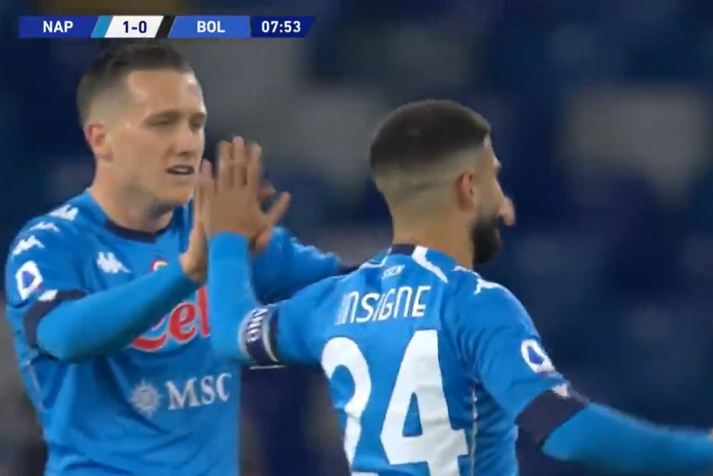 Dwie asysty Piotra Zielińskiego w meczu z Bologną! Polak dograł piętą do Lorenzo Insigne [WIDEO]
