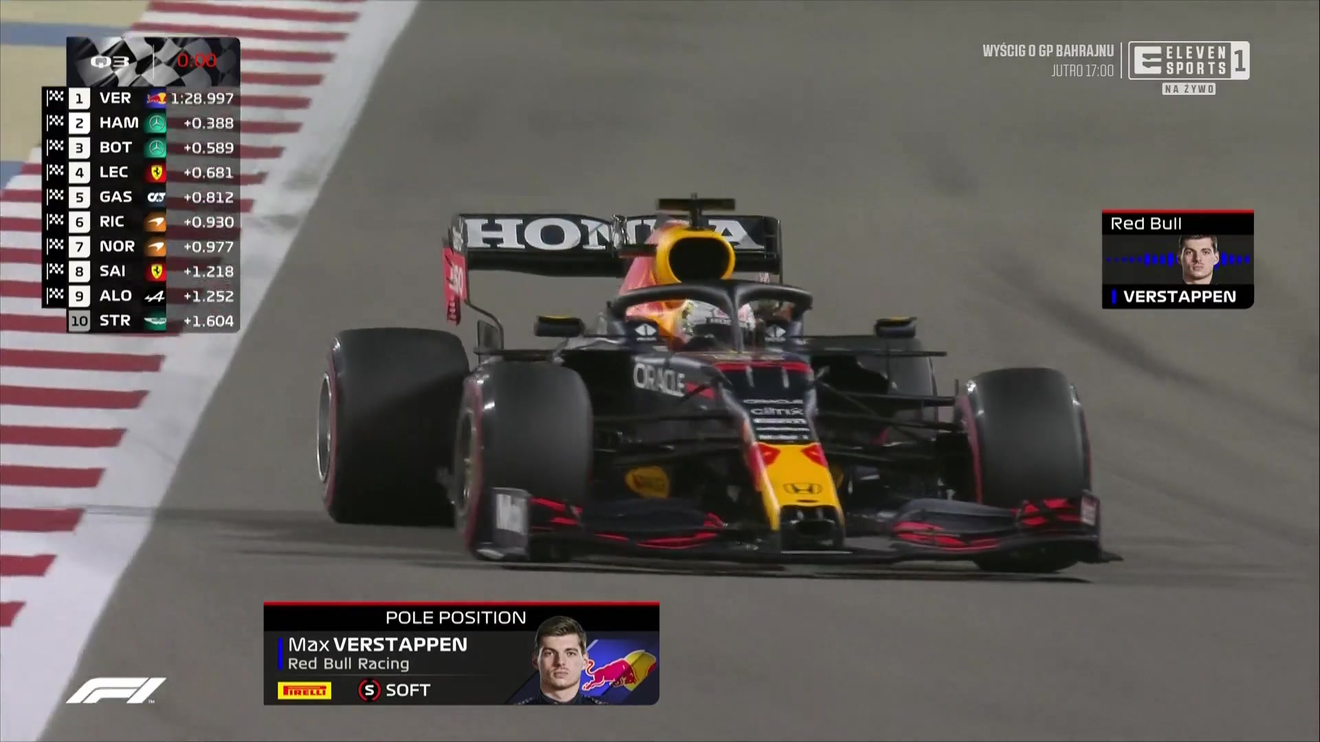 Max Verstappen lepszy od Lewisa Hamiltona, ruszy z pole position w Bahrajnie. Powrót Fernando Alonso