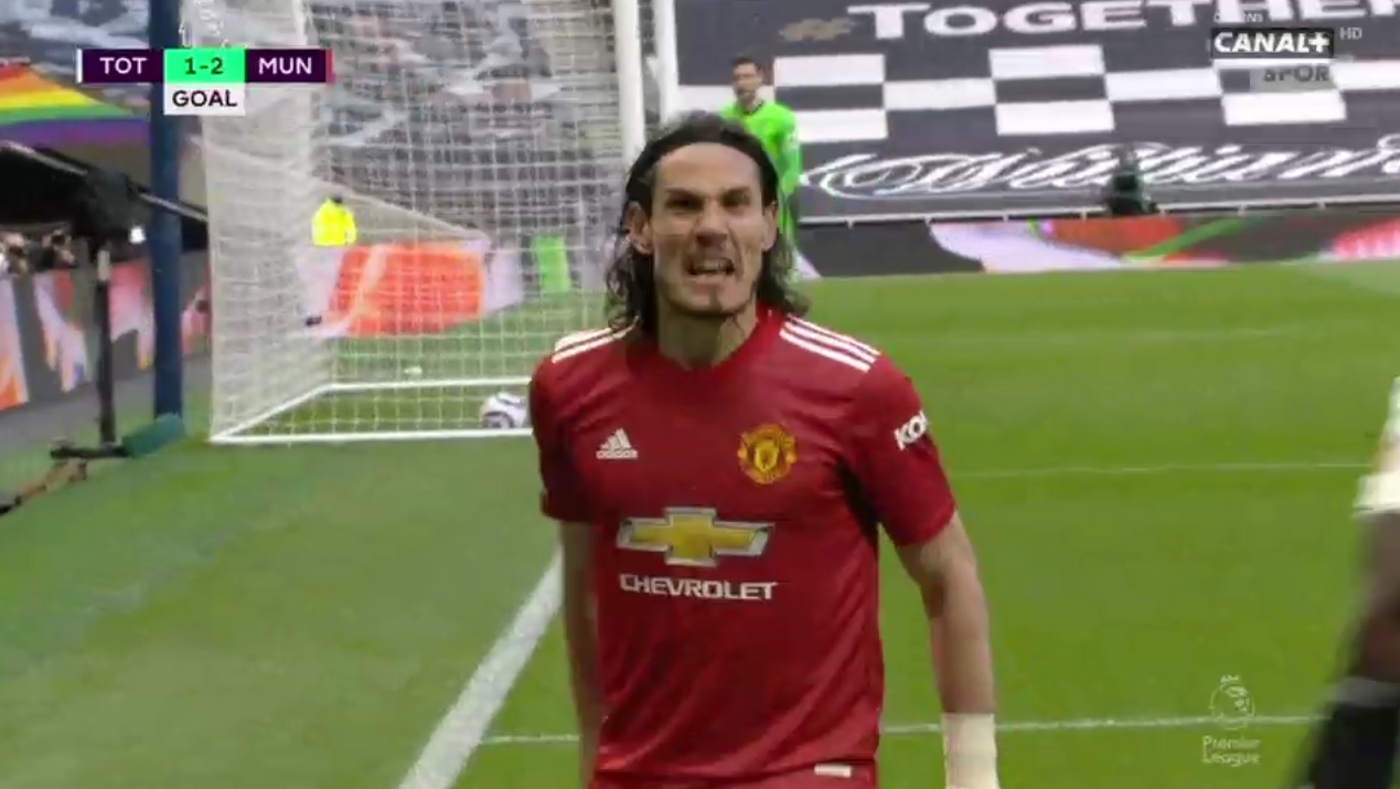 Edinson Cavani skarcił Tottenham. Sędziowska kontrowersja nie zatrzymała Manchesteru United [WIDEO]