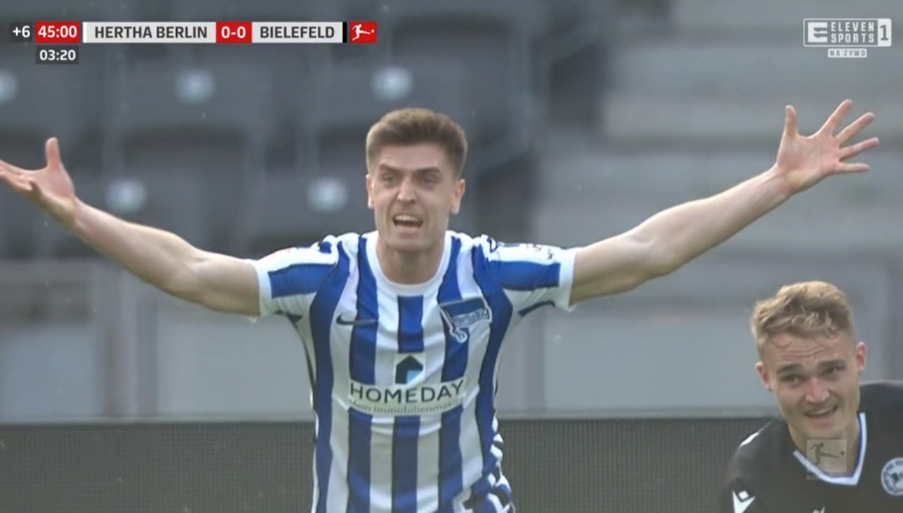 Krzysztof Piątek tym razem bez gola. Remis Herthy Berlin w arcyważnym meczu