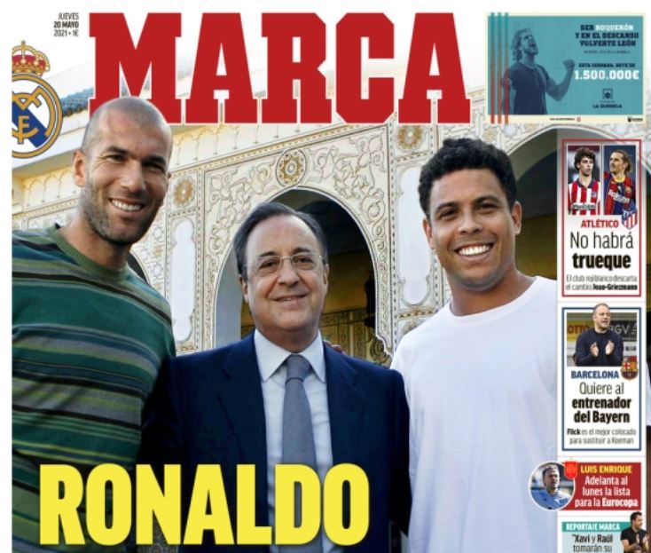"Pakt" Ronaldo, Pereza i Zidane'a. Słynny brazylijski napastnik "gra dla Realu" [ZDJĘCIE]