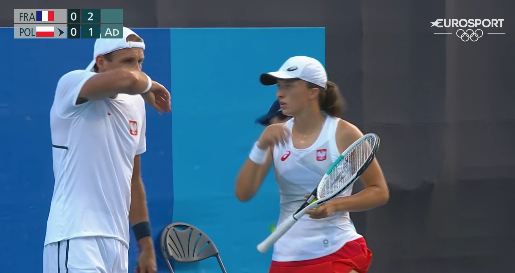 Łukasz Kubot i Iga Świątek w ćwierćfinale miksta! Świetny mecz polskich tenisistów [WIDEO]