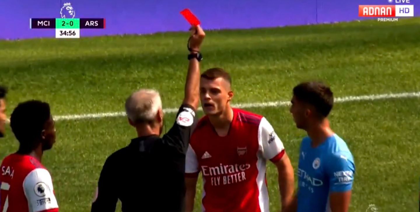 Manchester City zmiażdżył Arsenal! 5:0, bezmyślna czerwień Xhaki, "Kanonierzy" ostatnią drużyną ligi [WIDEO]