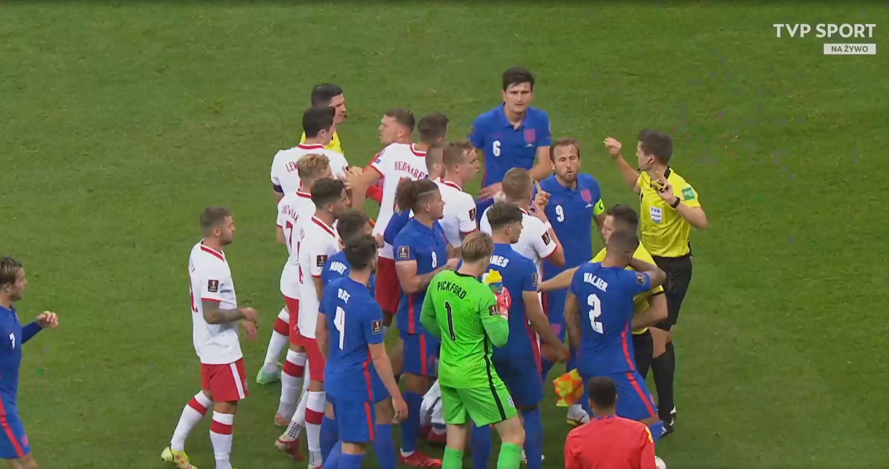 Wielka awantura po pierwszej połowie meczu Polska - Anglia. Piłkarze omal się nie pobili [WIDEO]