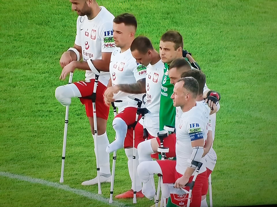 Zwycięstwo reprezentacji Polski w amp futbolu! Udany początek mistrzostw Europy [WIDEO]