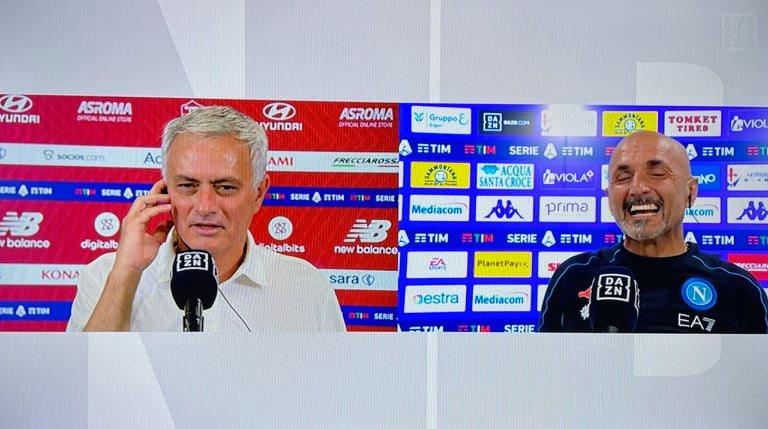 Niecodzienne obrazki we włoskiej telewizji. "Mourinho & Spalletti show" [WIDEO]