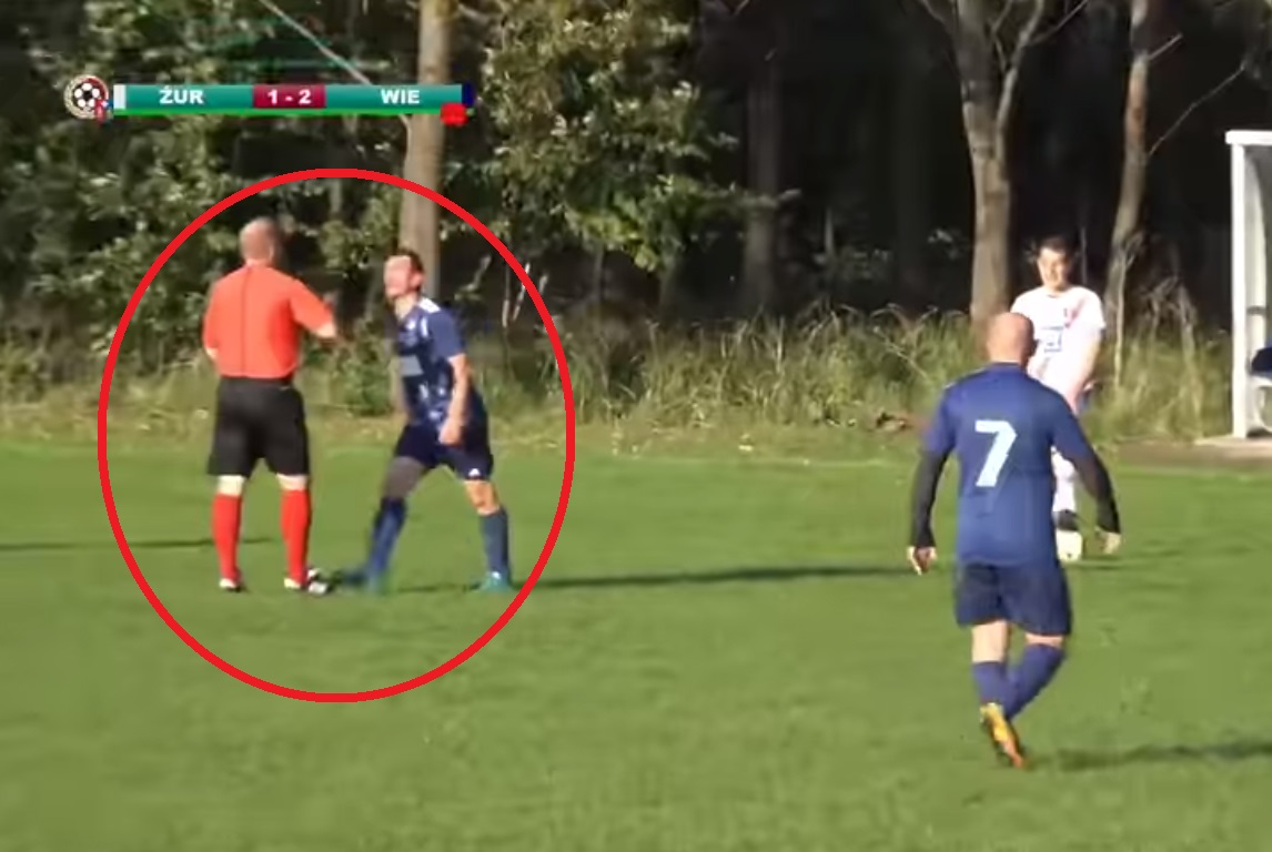 Piłkarz uderzył sędziego! Szokujący incydent w A klasie [WIDEO]