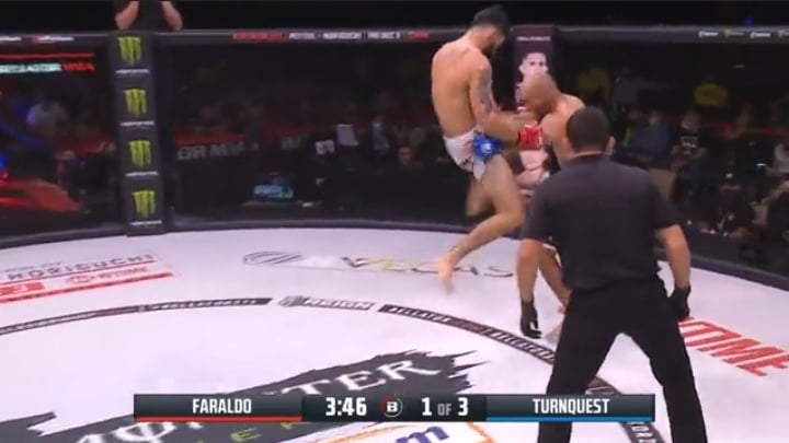 "Kandydat do nokautu roku". Niesamowite kopnięcie kolanem zakończyło walkę [WIDEO]