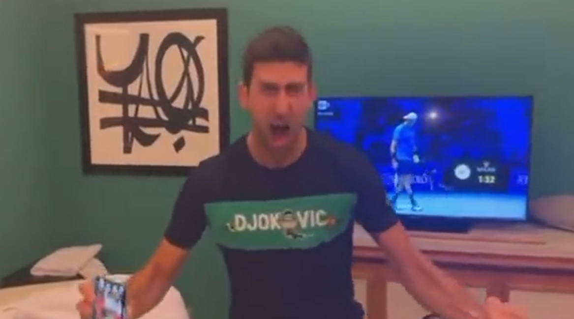 Wielka radość Novaka Djokovicia! Tak zareagował na wygraną Serbii z Portugalią [WIDEO]