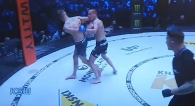 Kapitalny nokaut na gali KSW. Łokieć z obrotu na wagę zwycięstwa [WIDEO]