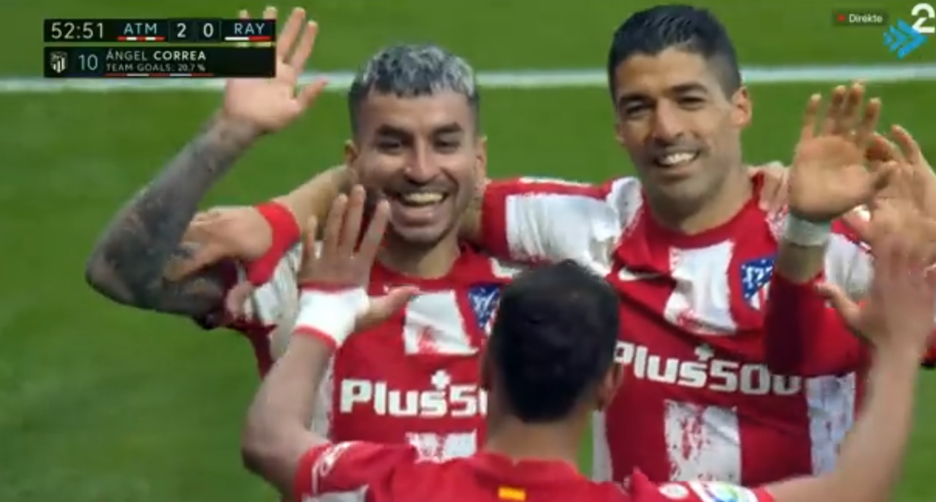 Atletico przełamało się w lidze hiszpańskiej. Dublet Angela Correi przybliżył drużynę do podium [WIDEO]