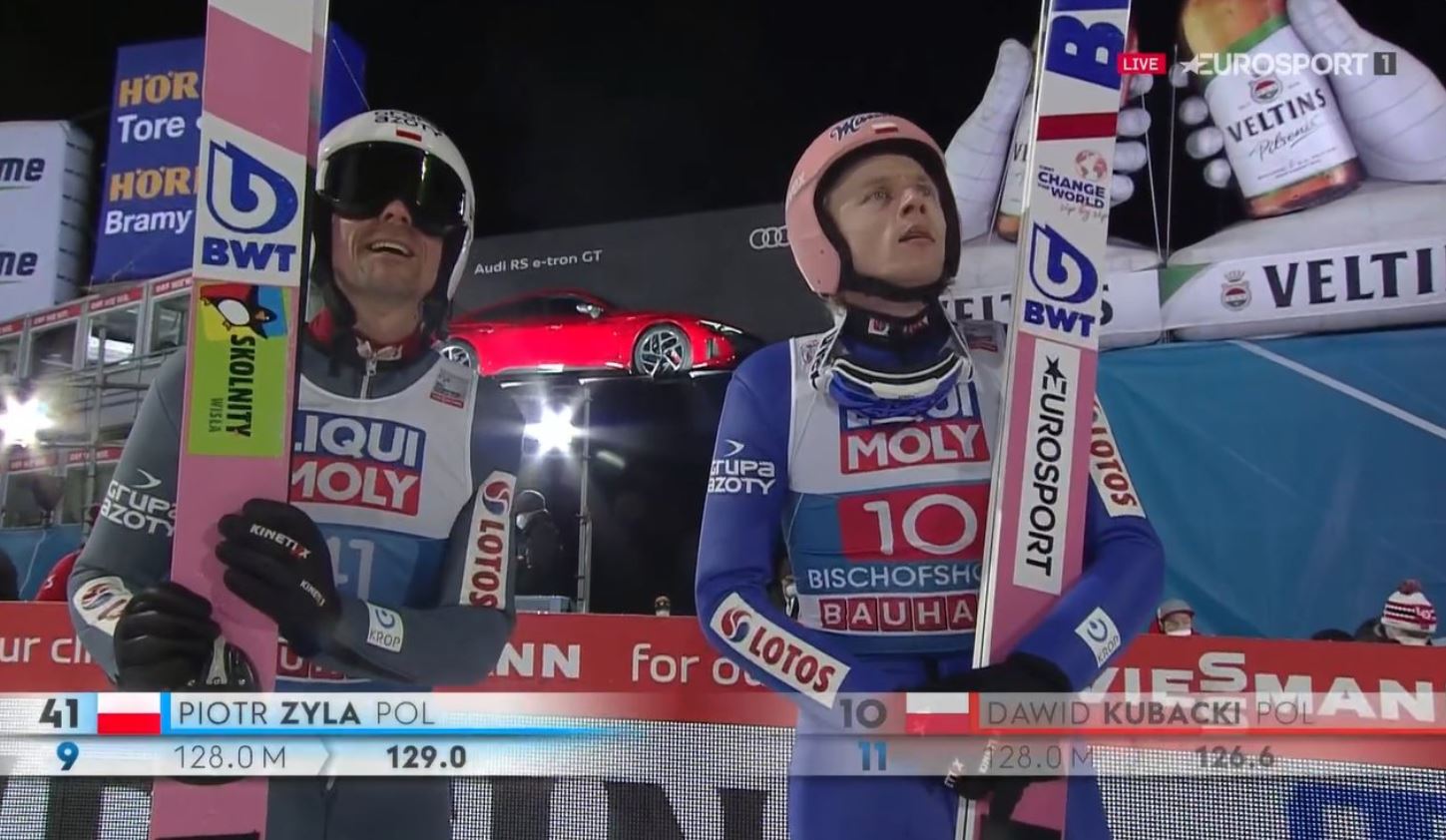 Piotr Żyła lepszy w polskim pojedynku w Bischofshofen. Dwóch Polaków z awansem do drugiej serii