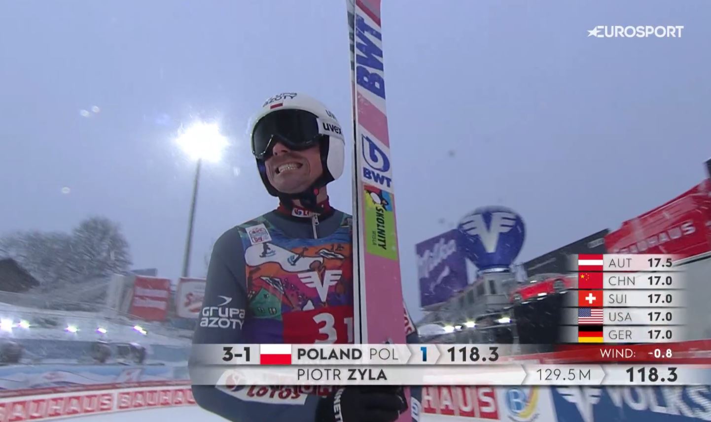 Świetne skoki Polaków w drużynowym konkursie w Bischofshofen! "Biało-Czerwoni" o włos od podium