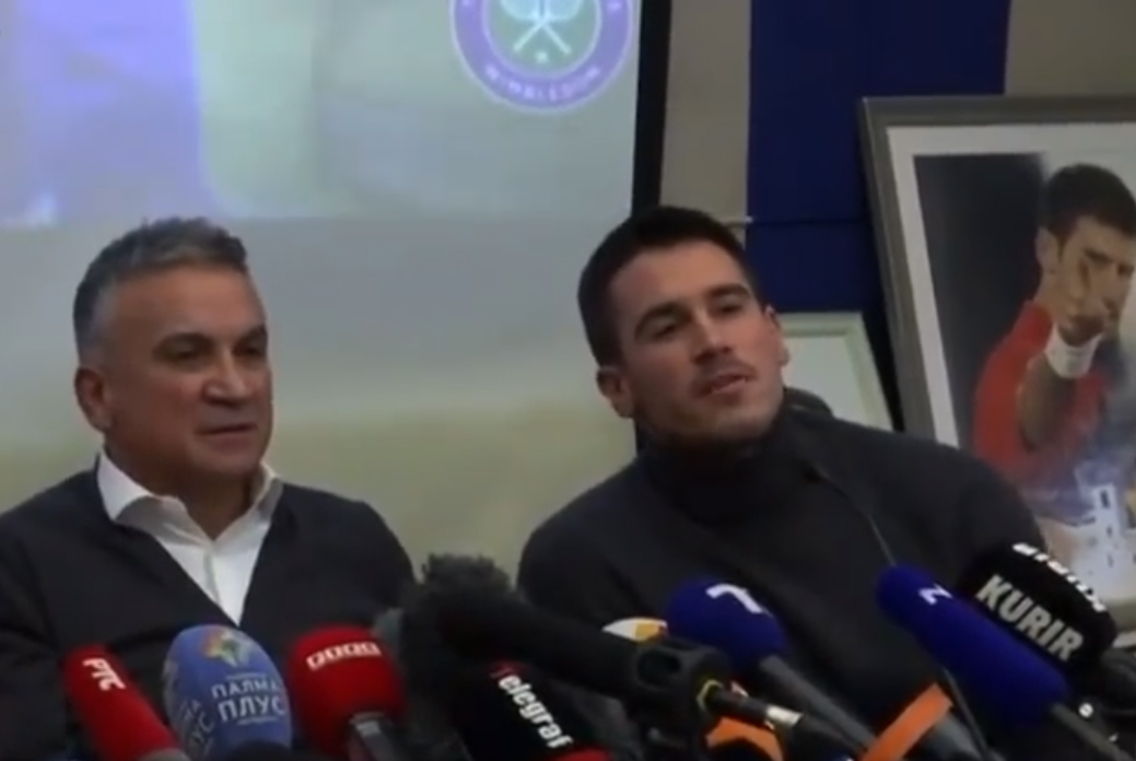 Rodzina Novaka Djokovicia otrzymała niewygodne pytanie. W odpowiedzi zakończyła konferencję prasową [WIDEO]