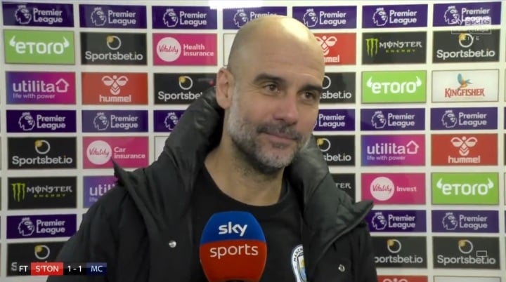 Pep Guardiola zaskoczył po remisie Manchesteru City. "Nasz najlepszy występ w tym sezonie" [WIDEO]