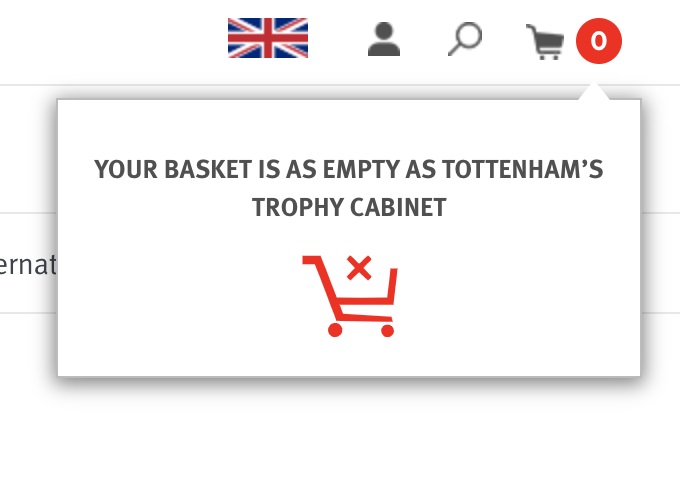 Oficjalna strona Arsenalu kpi z największego rywala. "Puste jak półka z trofeami Tottenhamu"