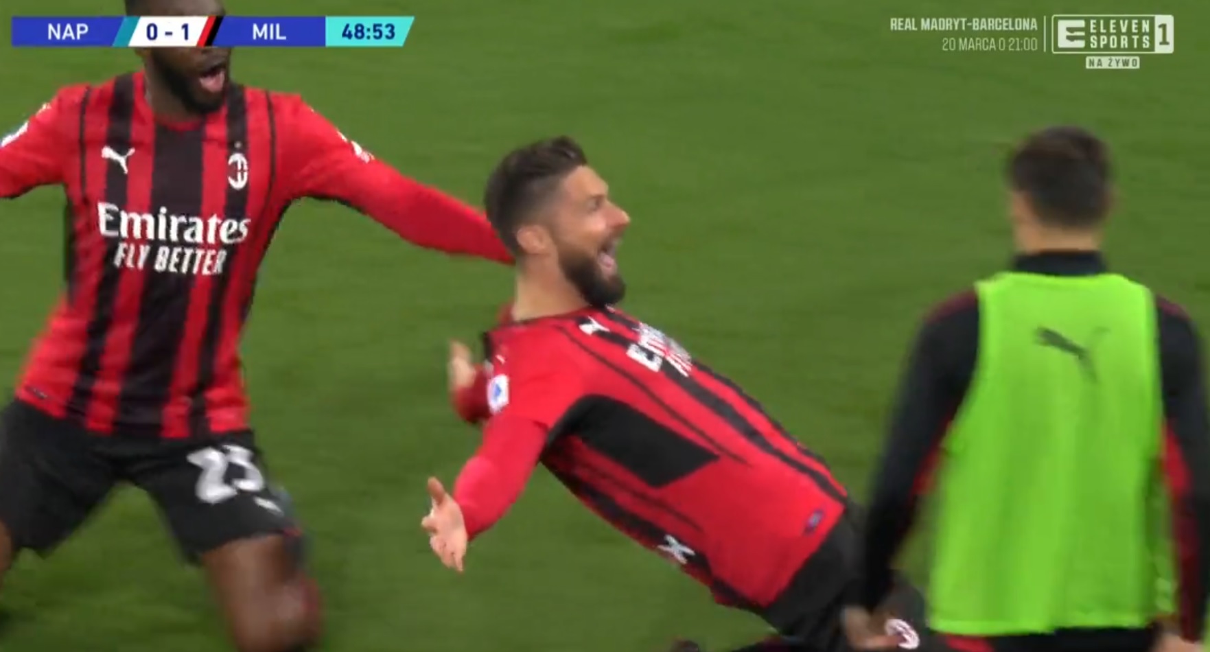 AC Milan wrócił na fotel lidera Serie A. Oliver Giroud bohaterem spotkania z Napoli [WIDEO]
