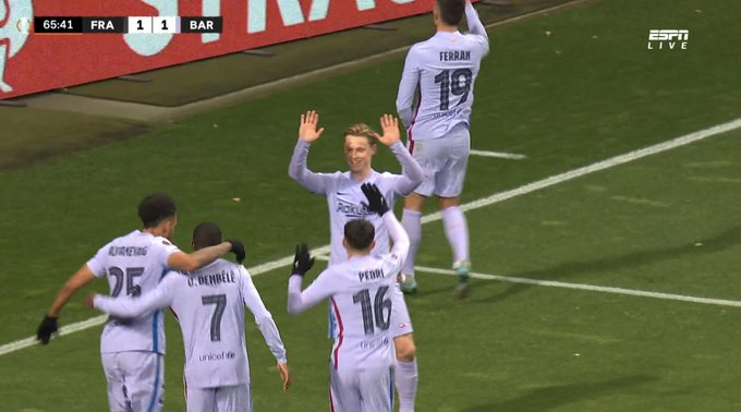 Eintracht zatrzymał FC Barcelonę! Remis Katalończyków w ćwierćfinale Ligi Europy [WIDEO]
