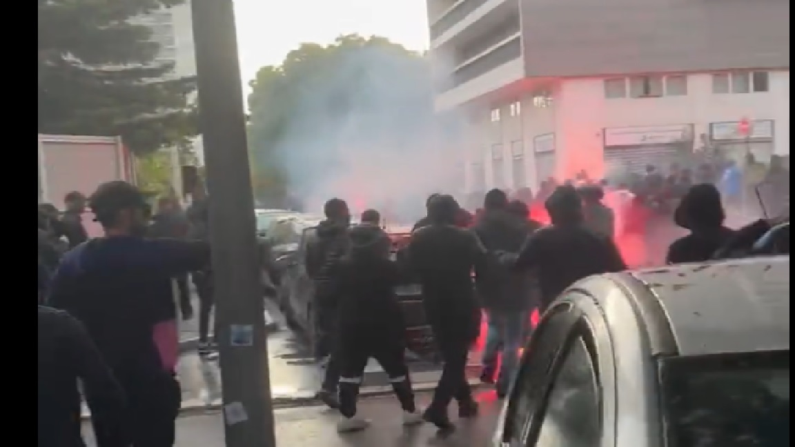 Kibice Olympique'u Marsylia i Feyenoordu starli się pod stadionem. Uszkodzono autokar jednej z drużyn [WIDEO]