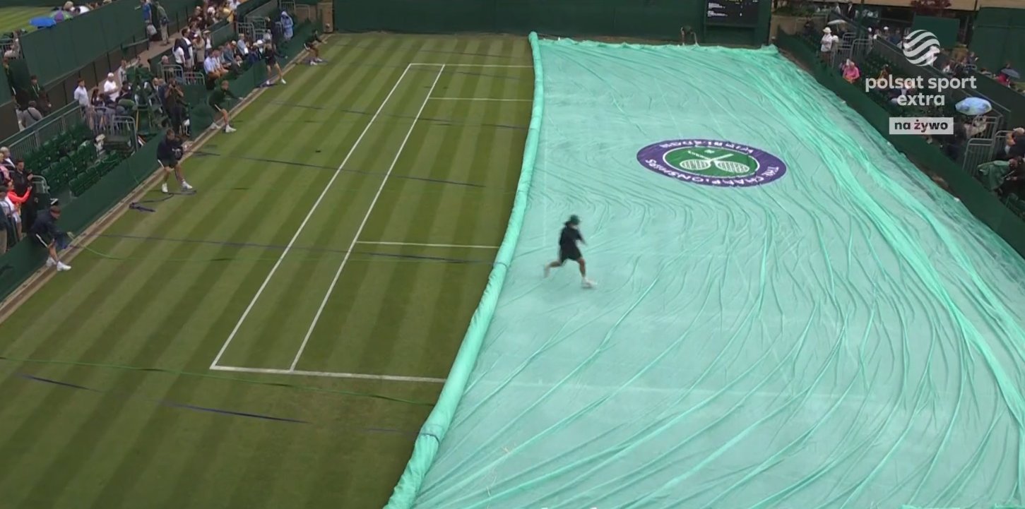 Pogoda torpeduje Wimbledon. Kolejna przerwa z powodu deszczu