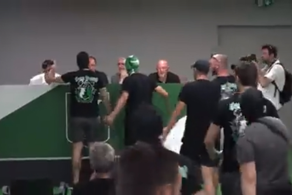 Skandal w Słowenii. Kibole spłoszyli nowego trenera Olimpiji Lublana [WIDEO]