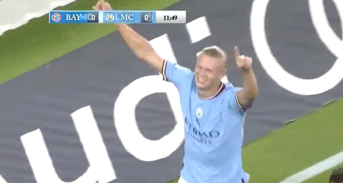Erling Haaland już strzela dla Manchesteru City. Zabójcza akcja z Grealishem w starciu z Bayernem [WIDEO]