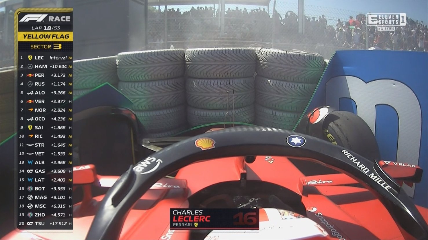 Dramat Charlesa Leclerca w GP Francji. Kierowca Ferrari krzyczał z wściekłości [WIDEO]