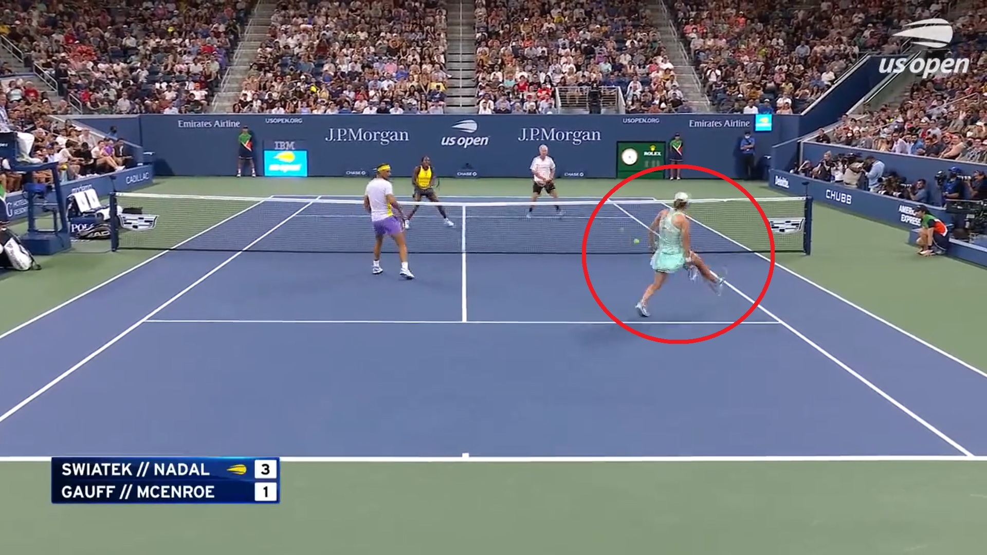 Co za akcja duetu Iga Świątek - Rafael Nadal! Polka i Hiszpan wygrali mecz miksta [WIDEO]