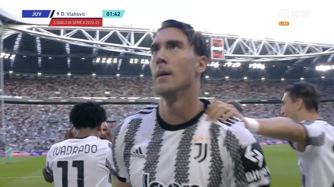 Spektakularny gol Dusana Vlahovicia! Snajper Juventusu przymierzył z rzutu wolnego [WIDEO]