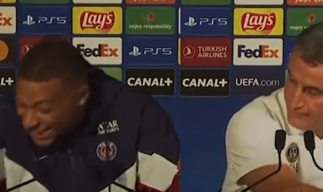 Słabe zachowanie Mbappe i Galtiera. Dostali poważne pytanie, wybuchnęli śmiechem [WIDEO]