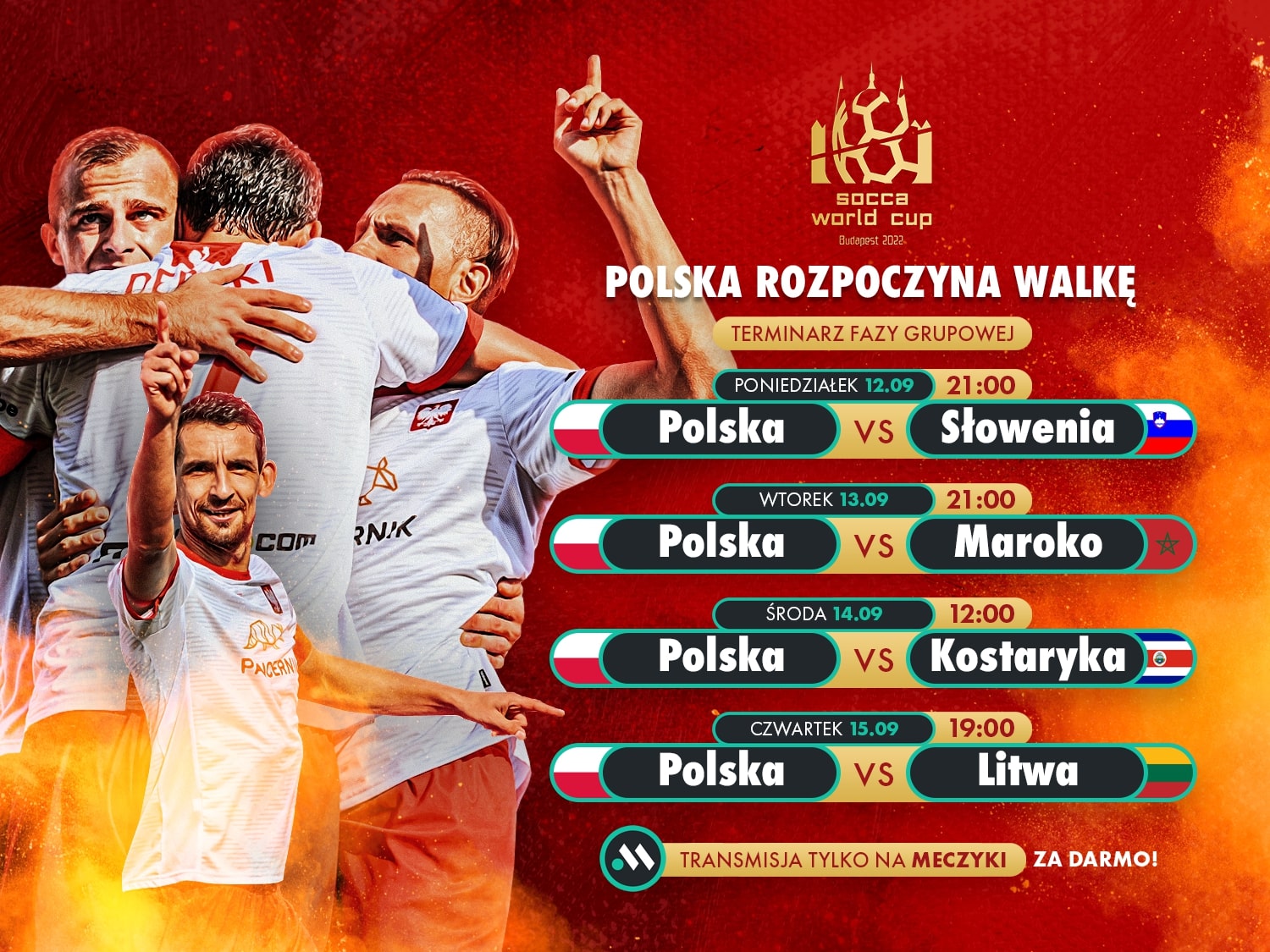 Polska rozpoczyna walkę o złoto MŚ w piłce nożnej sześcioosobowej! Pierwsze spotkanie już dziś