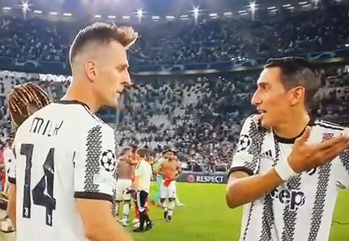 Di Maria zaskoczony decyzją Allegriego dot. Milika. Wymowna pogawędka Argentyńczyka i Polaka [WIDEO]