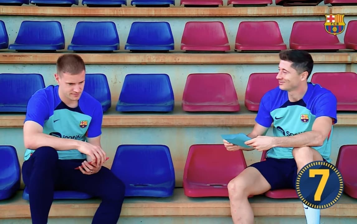 Lewandowski zremisował z ter Stegenem w specjalnym pojedynku. Wyjątkowy materiał przed El Clasico [WIDEO]