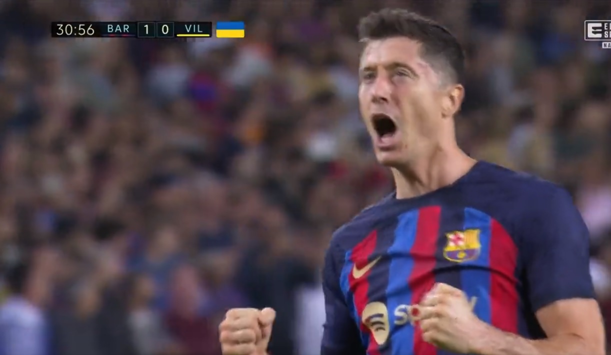 Dwa gole Roberta Lewandowskiego z Villarrealem Magiczne zagrania kapitana reprezentacji Polski [WIDEO]