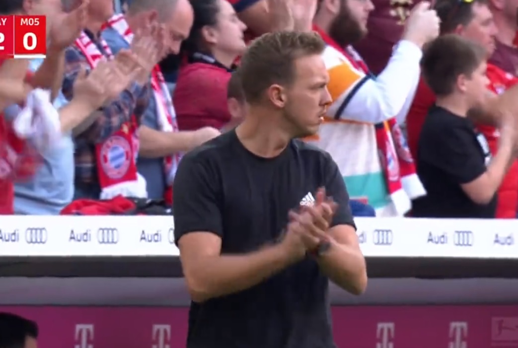 Julian Nagelsmann mógł bić brawo. Kanonada Bayernu Monachium w Bundeslidze [WIDEO]