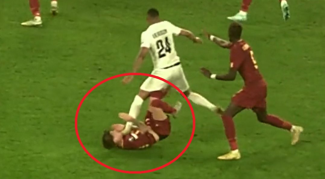 Koszmarny faul na Zalewskim! Rywal dosłownie stanął na reprezentancie Polski. To mógł być dramat [WIDEO]