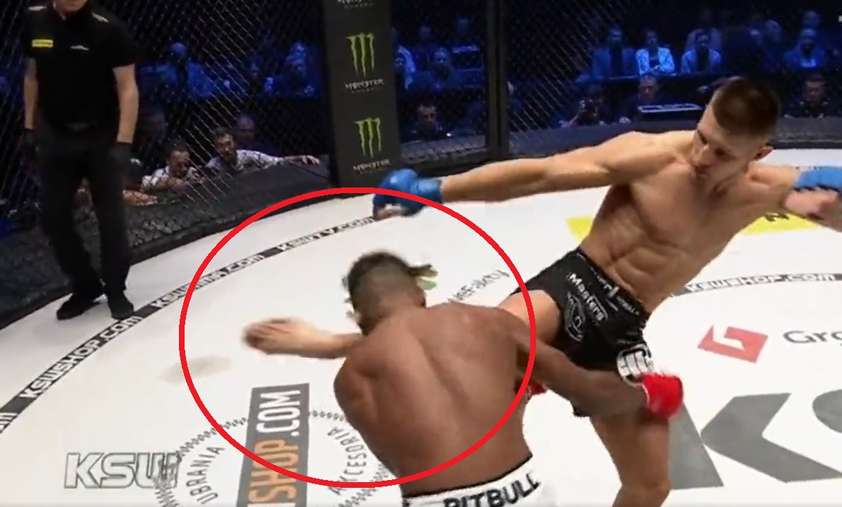 Z Hooia nie było co zbierać. Szczepaniak zdemolował go brutalnym kopnięciem w głowę [WIDEO]