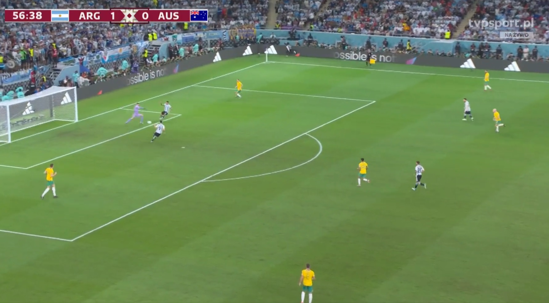 Koszmarna pomyłka australijskiego bramkarza! Podarował gola Argentynie i pogrążył swój zespół [WIDEO]