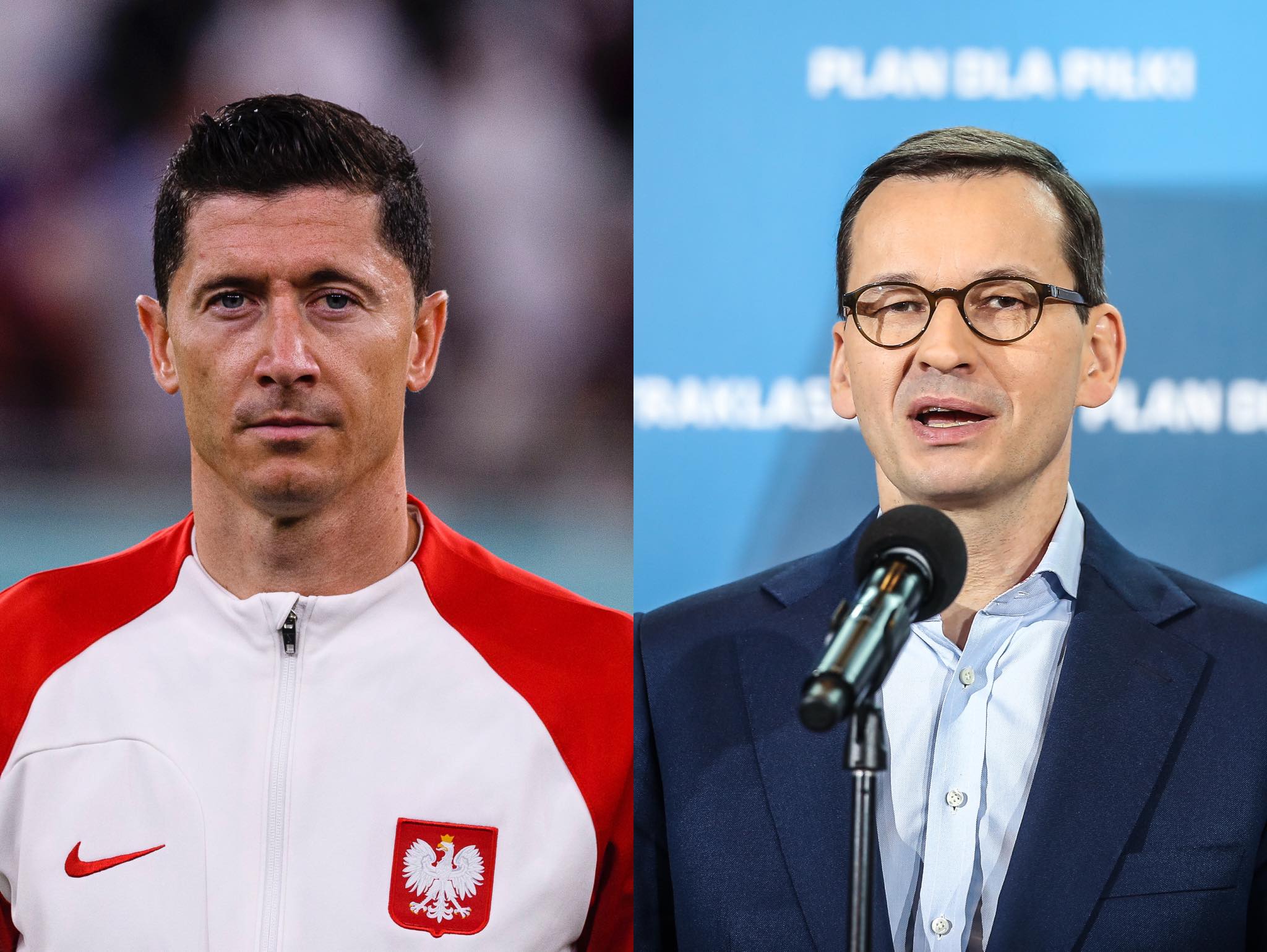 Morawiecki zapytany o słowa Lewandowskiego o "niemoralnej propozycji". Zaczął mówić o Rakowie i Legii