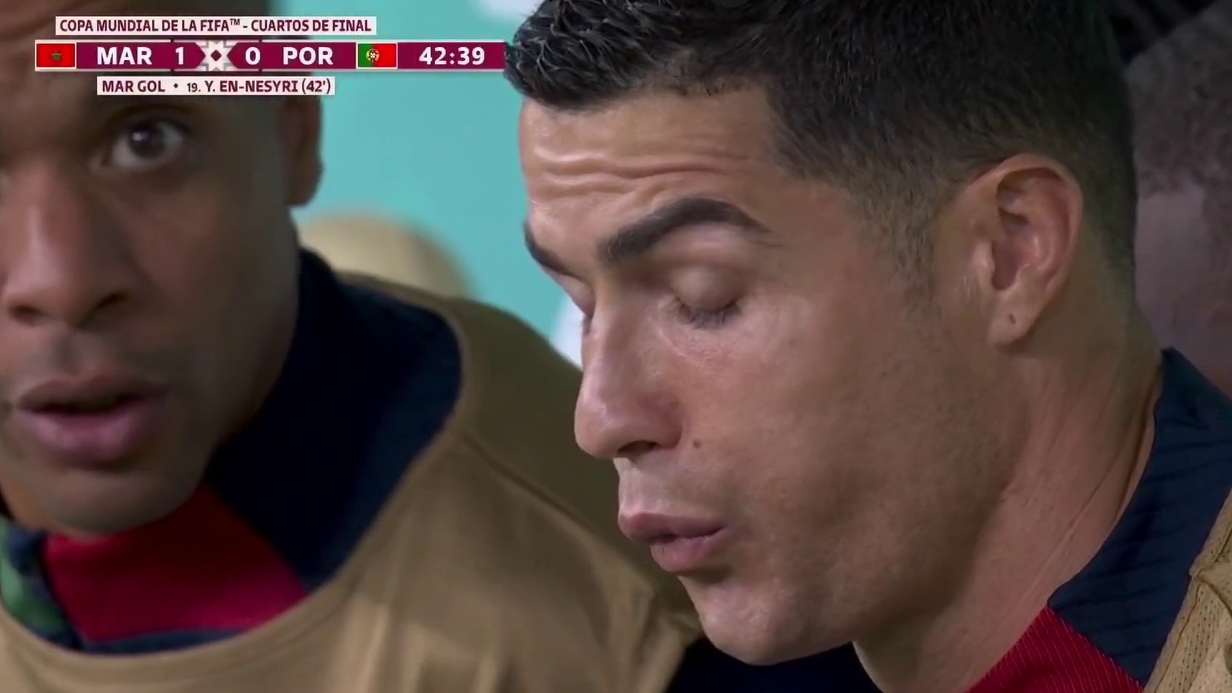 Tak Cristiano Ronaldo zareagował na gola dla Maroka. Jego mina mówiła wszystko [WIDEO]