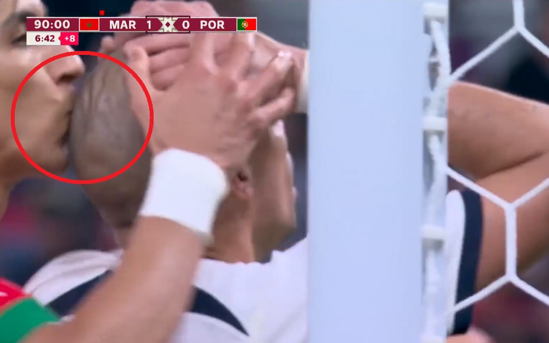 Piłkarz reprezentacji Maroko pocałował Pepe. Tak świętował pudło Portugalczyka [WIDEO]