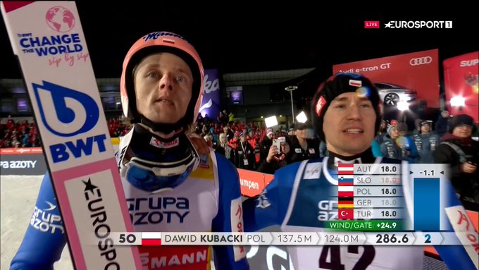 Dawid Kubacki nie obronił wielkiej przewagi z pierwszej serii! Ale pech lidera Pucharu Świata [WIDEO]