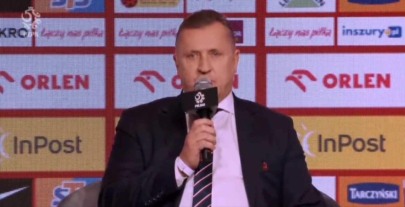 Wpadka Cezarego Kuleszy na prezentacji nowego selekcjonera. Pomylił imię Santosa [WIDEO]