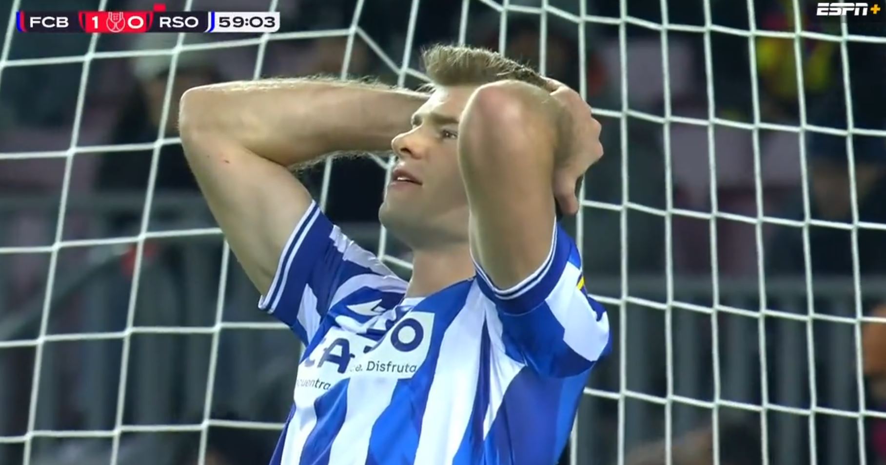 Niezwykłe pudło w meczu FC Barcelony z Realem Sociedad! Nie trafił z trzech metrów do pustej bramki! [WIDEO]