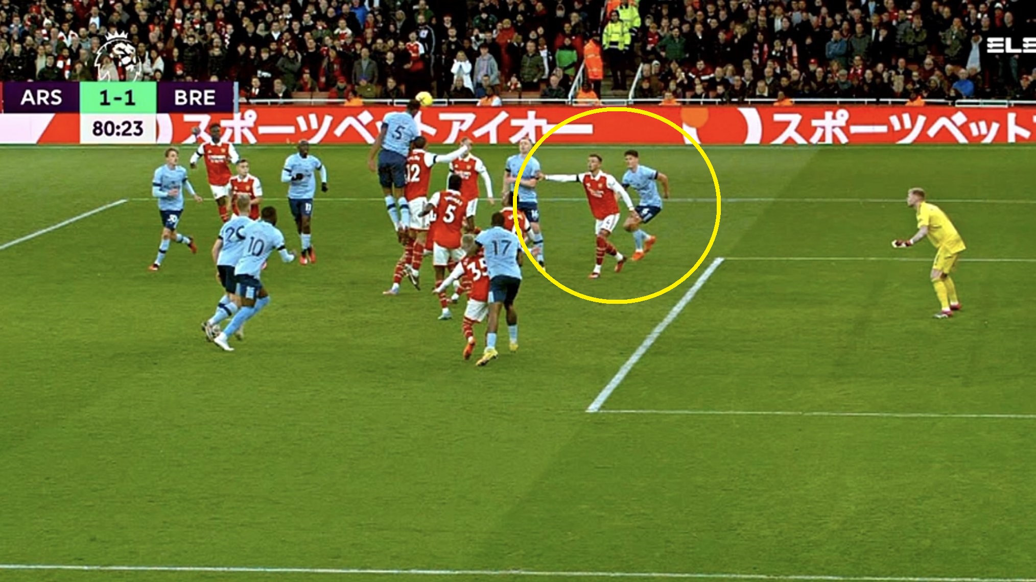 Arsenal stracił zwycięstwo przez sędziów? Zapomnieli narysować linię spalonego przy golu dla Brentford