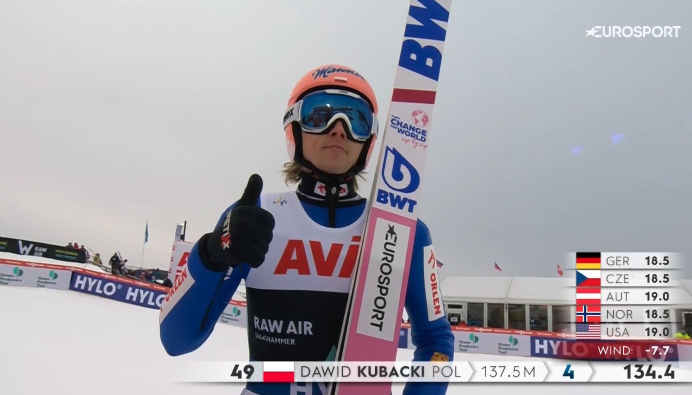 Dawid Kubacki bliski podium w Lillehammer! Polak tuż za czołową trójką po pierwszej serii